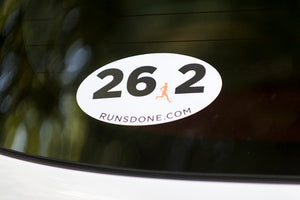 Run's Done Running Decals (26.2, 13.1, 10k & 5k)